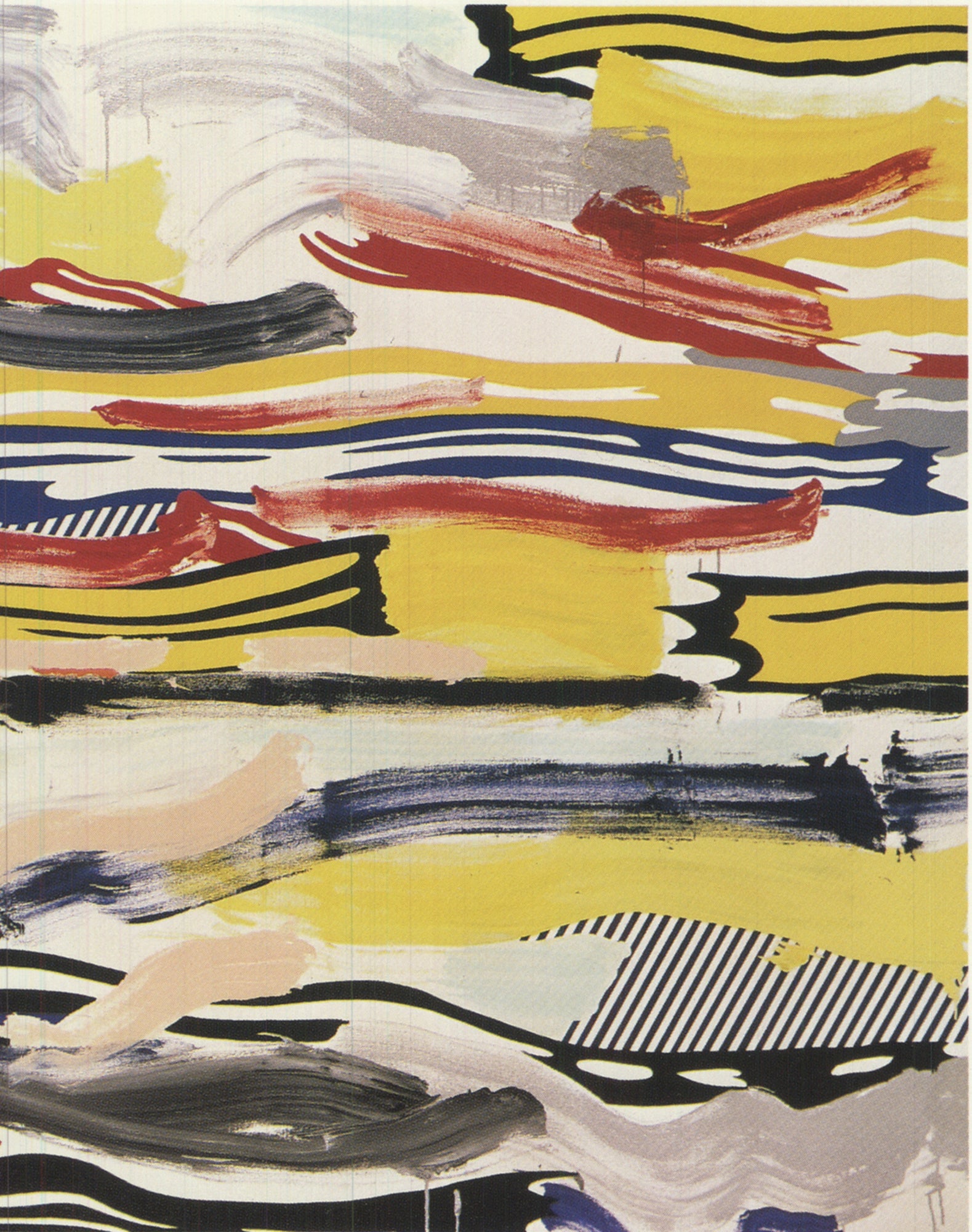 Roy Lichtenstein - Sky and Water - 1980 Offset Lithograph 5" x 7" - 4