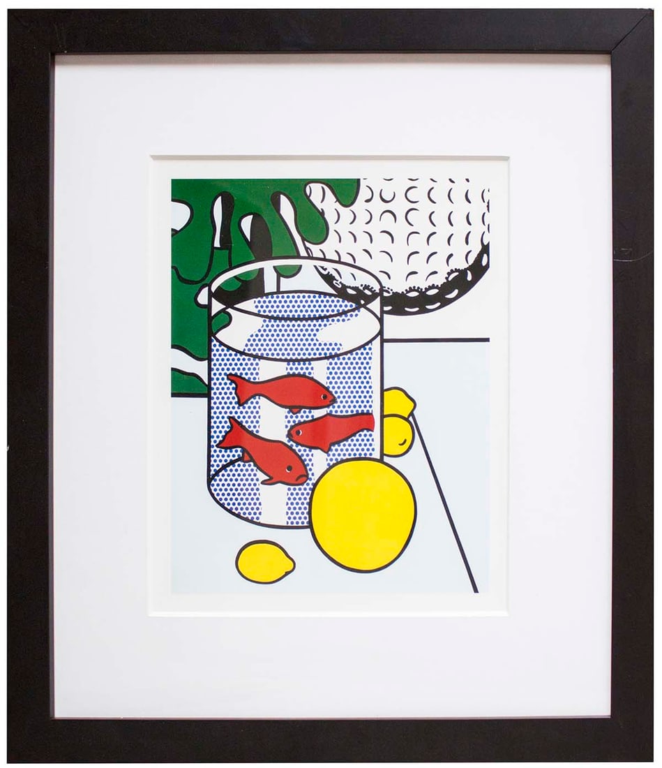 Roy Lichtenstein - Still Life with Goldfish Bowl - 1993 Offset Lithograph 12" x 10" (1 of 2)
