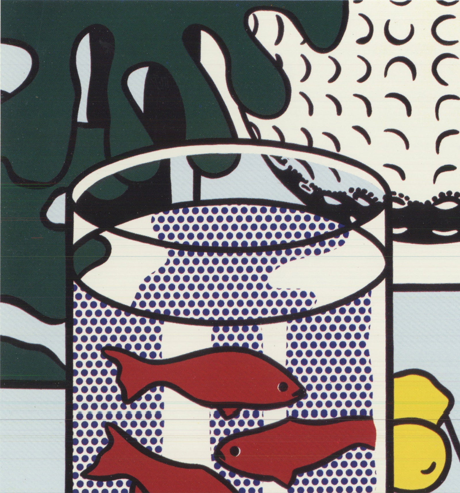 Roy Lichtenstein - Still Life with Goldfish Bowl - 1980 Offset Lithograph 7" x 5" - 4