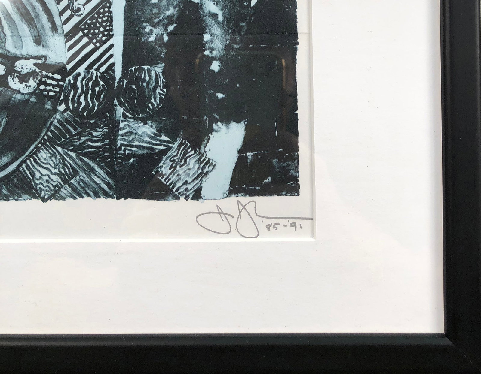 Jasper Johns - Summer (Blue) - 1992 Offset Lithograph 14" x 7.5" - 3