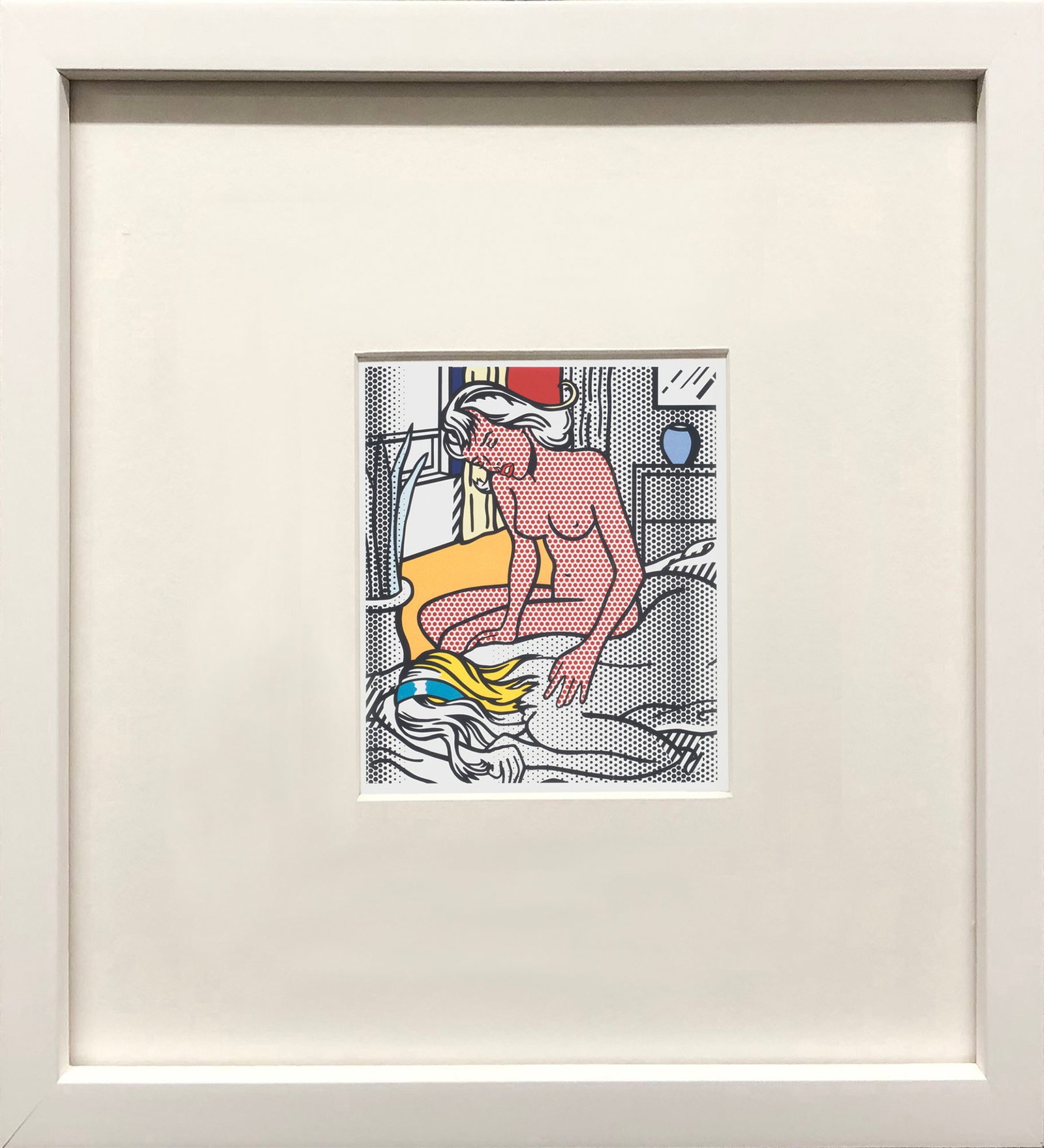 Roy Lichtenstein - Two Figures - 1997 Offset Lithograph 11" x 8.5": Title: Roy Lichtenstein - Two Figures - 1997 Offset Lithograph 11" x 8.5" Description: "Two Figures" by Roy Lichtenstein, 1997 Unsigned Offset Lithograph. Paper size is 11 x 8.5 inches, with an image