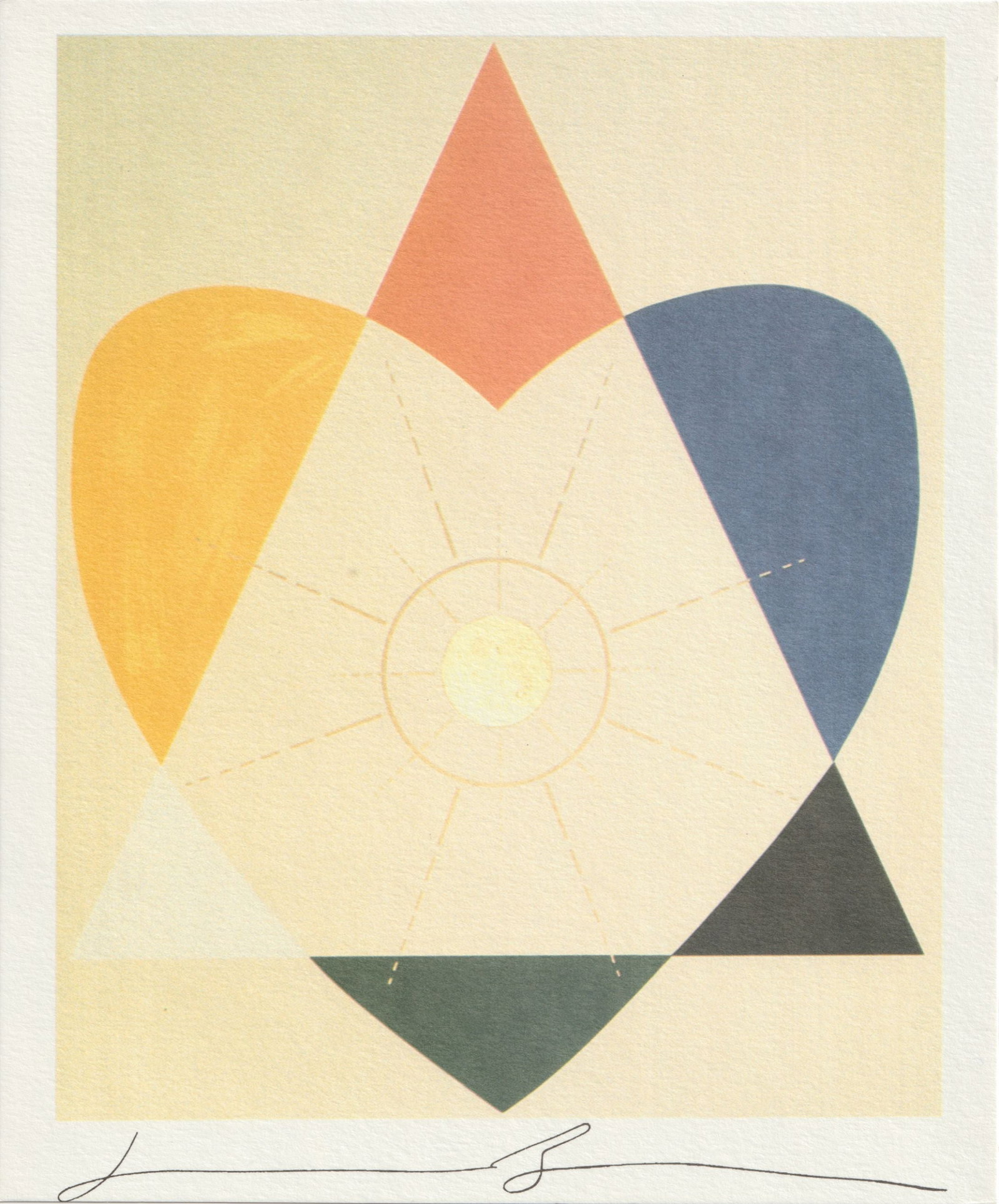 Jonathan Borofsky - Untitled, Invitation - 1995 Offset Lithograph 8.75" x 7.25" - 2