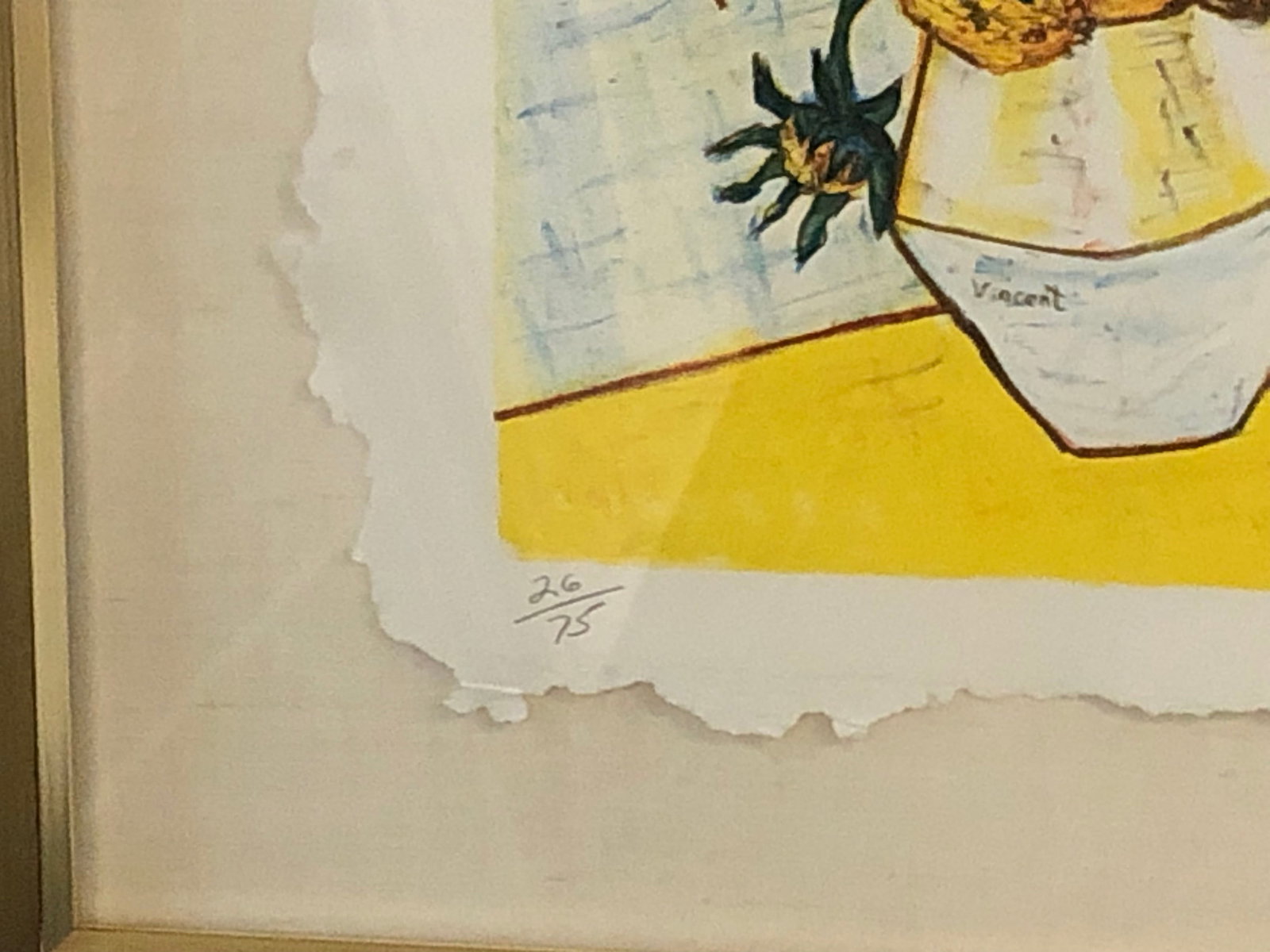 Red Grooms - van Gogh with Sunflowers - 1988 Lithograph - SIGNED 34" x 22" - 7