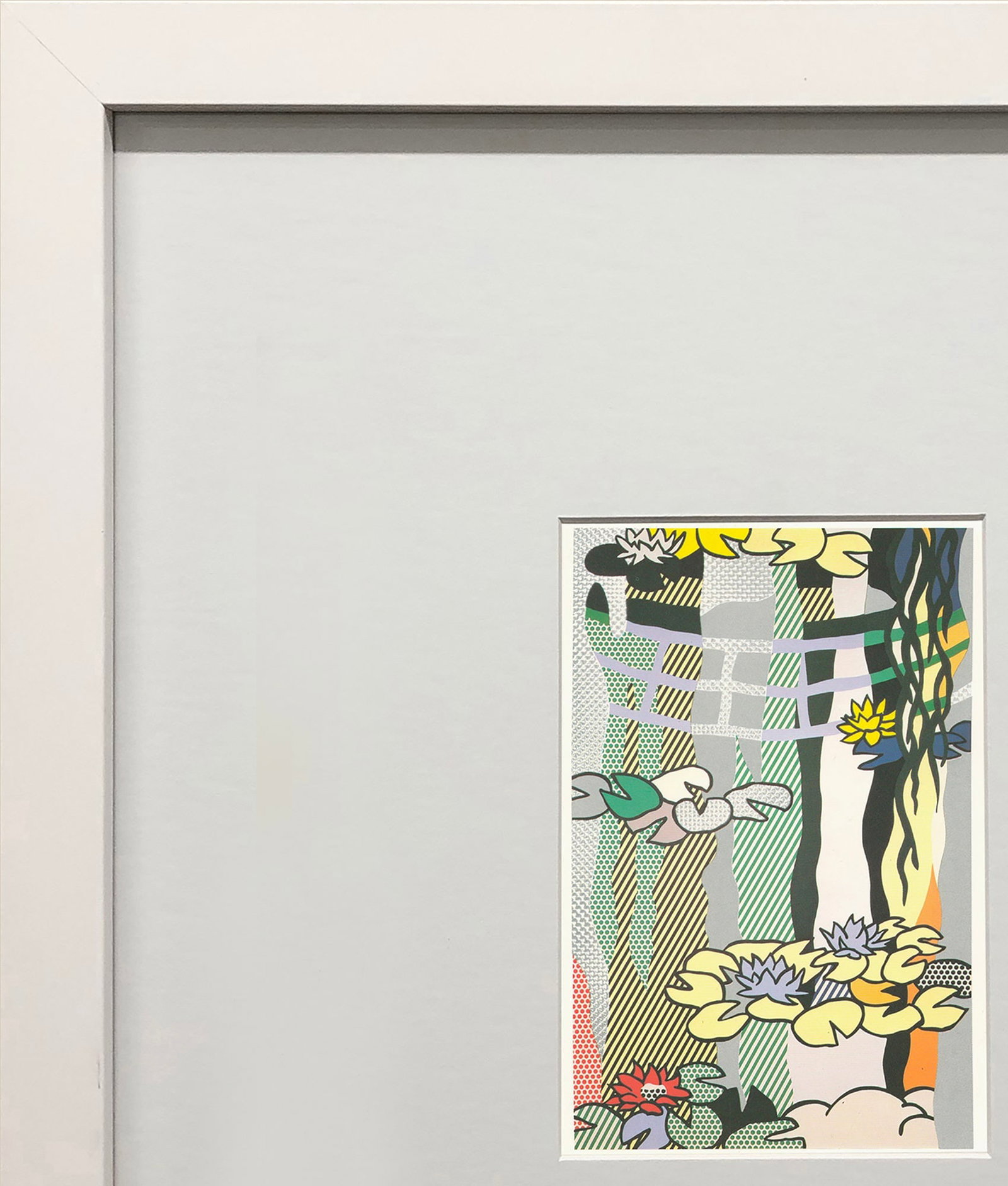 Roy Lichtenstein - Water Lilies with Japanese Bridge - 1994 Offset Lithograph 7" x 4.75" - 3