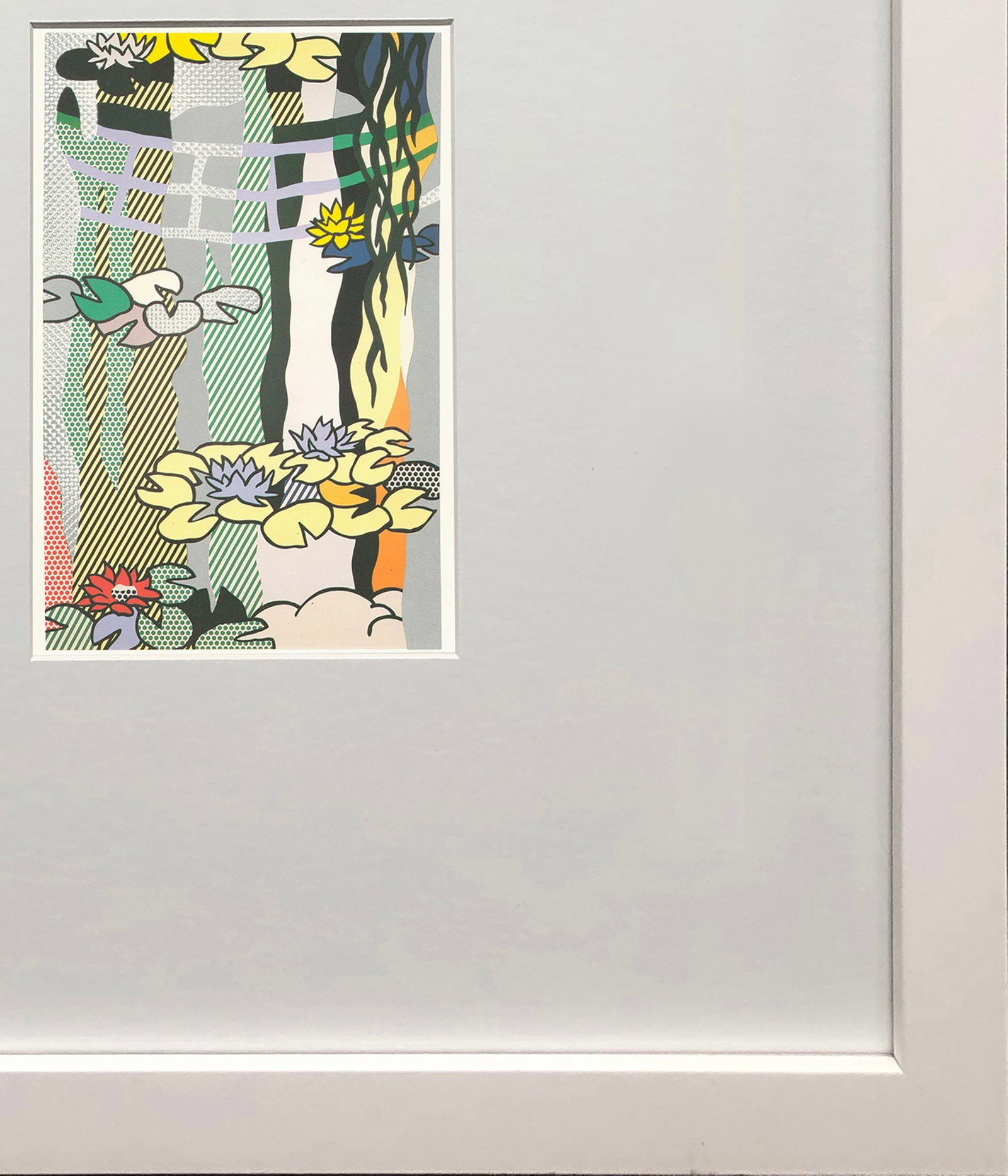 Roy Lichtenstein - Water Lilies with Japanese Bridge - 1994 Offset Lithograph 7" x 4.75" - 4