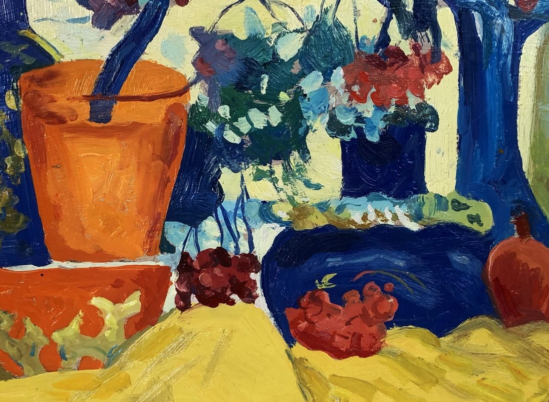 Oil painting Vases on the window Unknown artist - 4