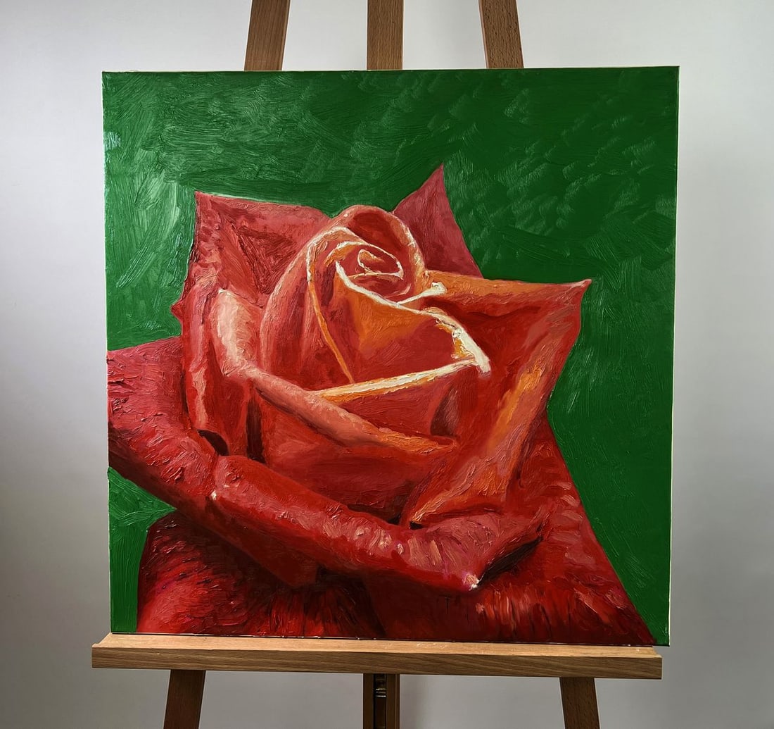 Oil painting Bloom between love and farewell Oleksandr Gukalov: Title: Oil painting Bloom between love and farewell Oleksandr Gukalov Description: NoAAA5552The Oil painting on canvas titled "Bloom between love and farewell" is a deeply evocative work that brings