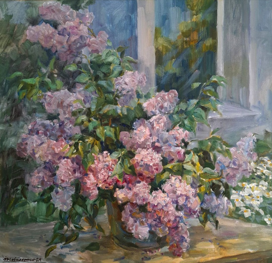 Oil painting Spring aroma that keeps peace at home Ivan Kovalenko: Title: Oil painting Spring aroma that keeps peace at home Ivan Kovalenko Description: NoKoval 241The Oil painting on Cardboard titled "Spring aroma that keeps peace at home" captures the gentle
