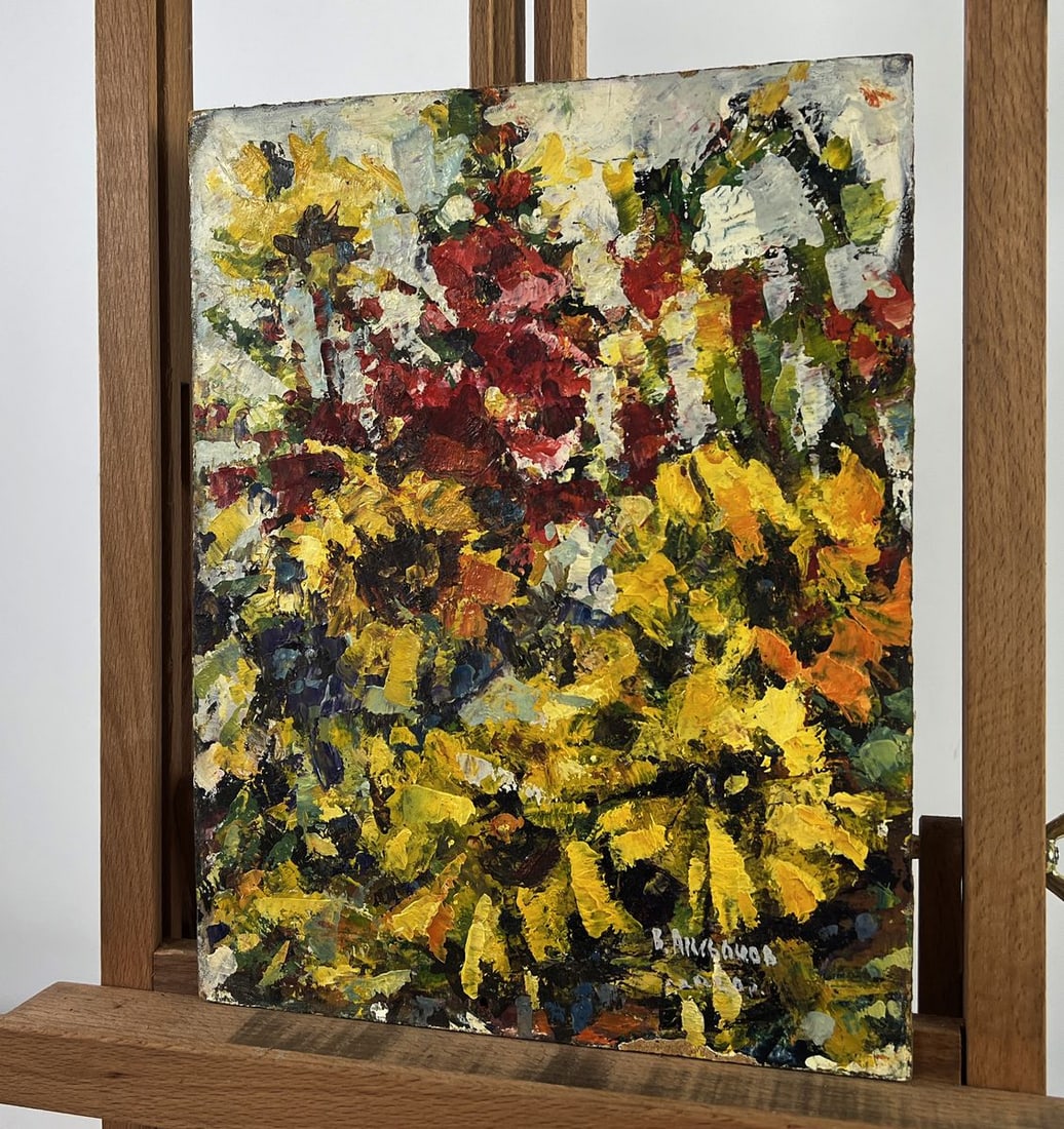 Oil painting Summer flowers Vadim Aksenov - 2
