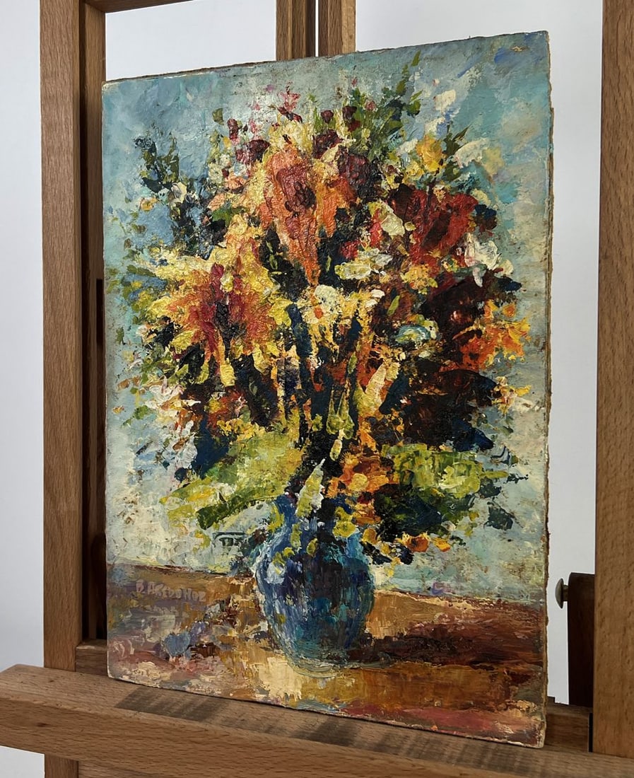 Oil painting A bouquet of bright flowers Vadim Aksenov - 2