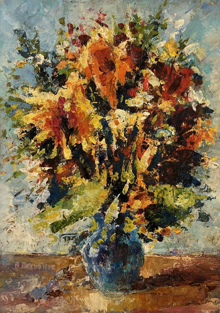 Oil painting A bouquet of bright flowers Vadim Aksenov - 3