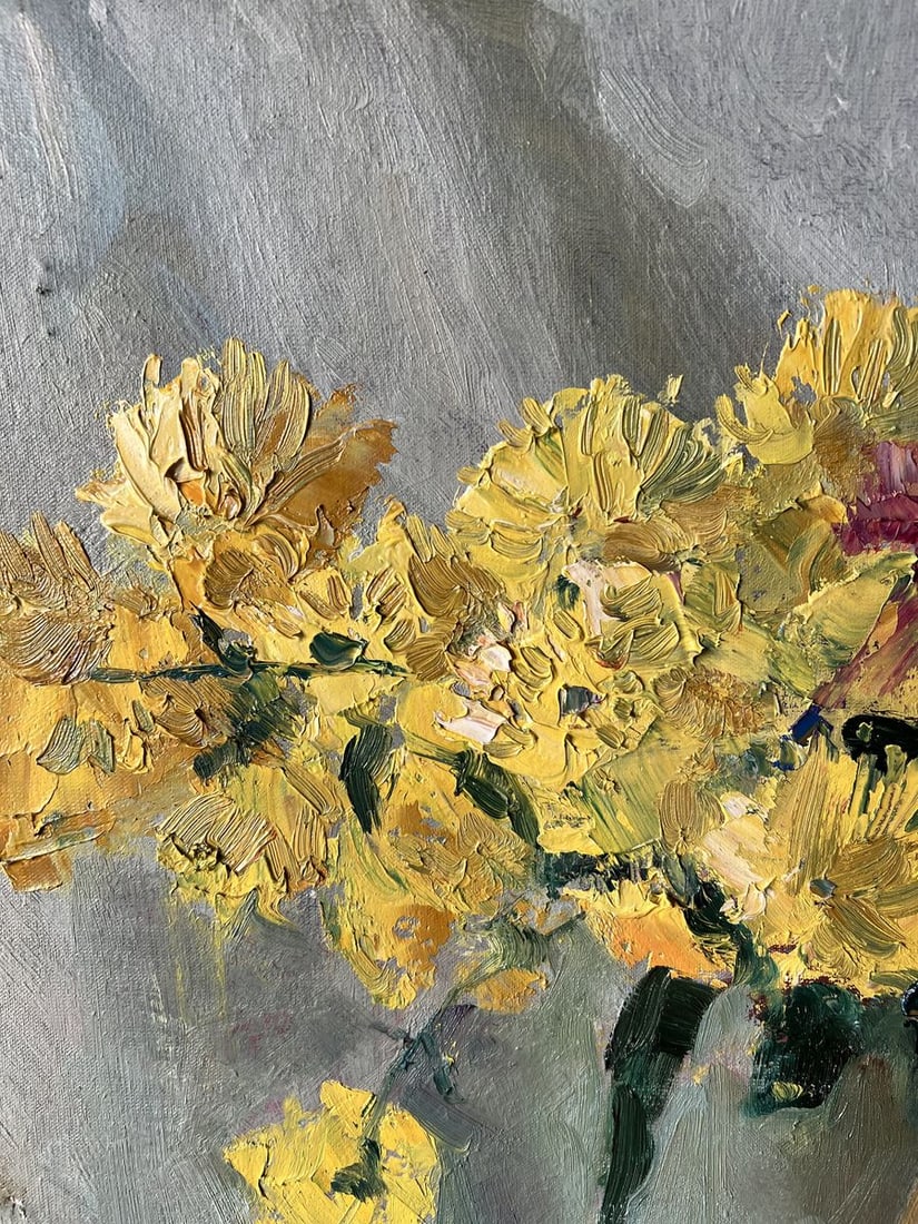 Oil painting Chrysanthemums on the table V. Mishurovsky - 2