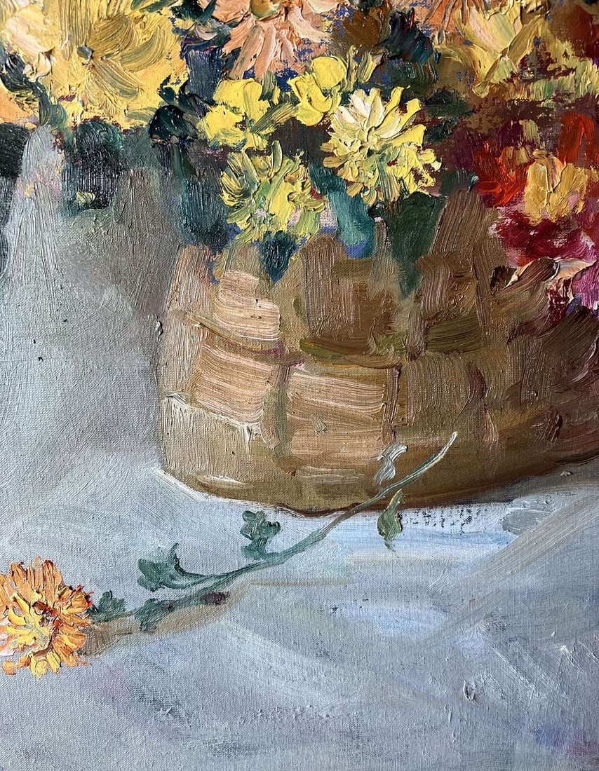 Oil painting Chrysanthemums on the table V. Mishurovsky - 5