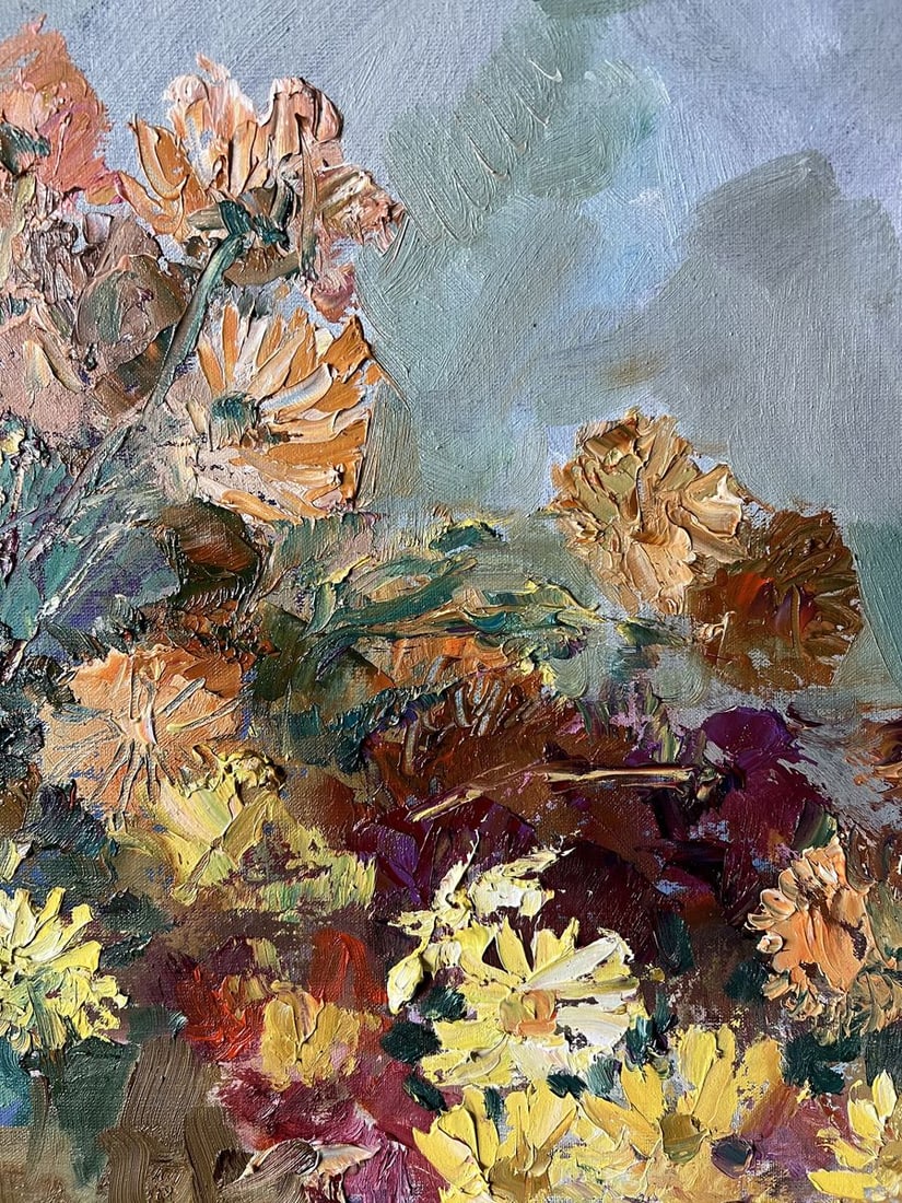 Oil painting Chrysanthemums on the table V. Mishurovsky - 6
