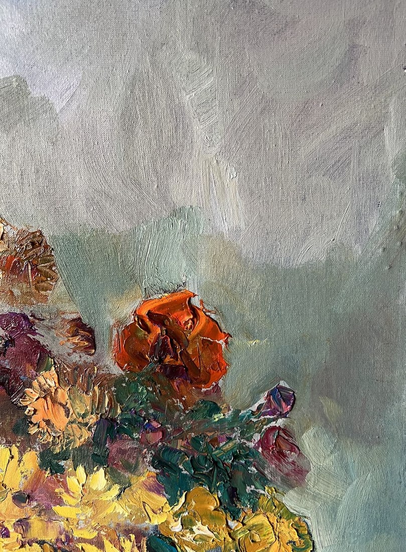 Oil painting Chrysanthemums on the table V. Mishurovsky - 8