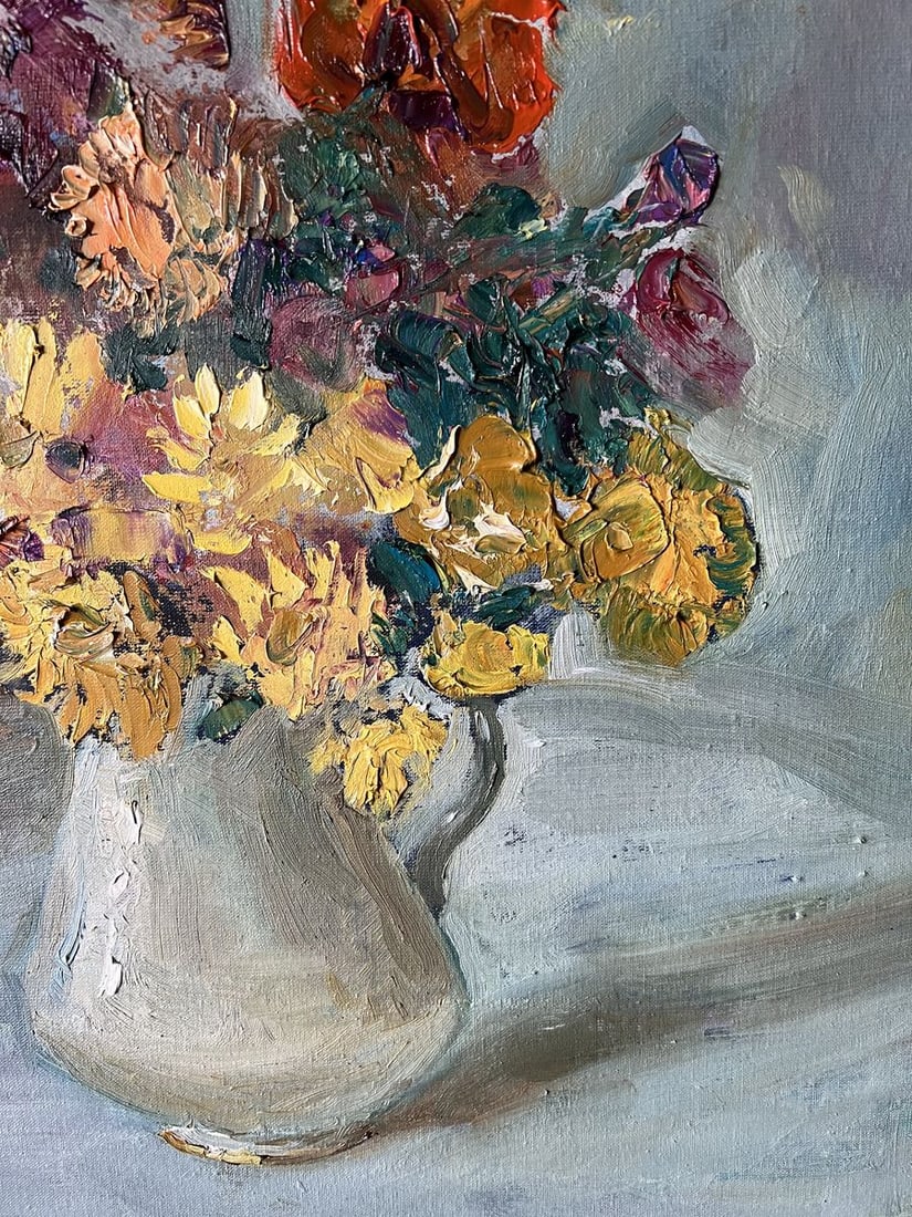 Oil painting Chrysanthemums on the table V. Mishurovsky - 9