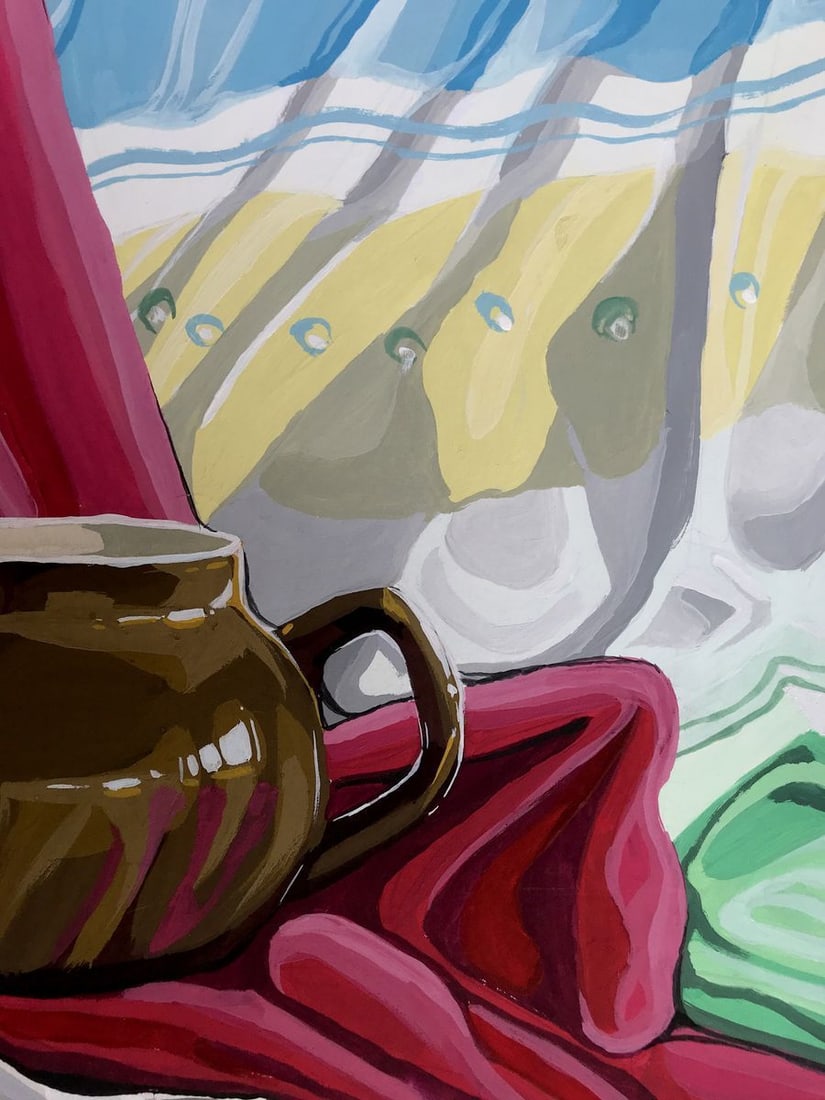 Acrylic painting Tea Table Unknown artist - 9