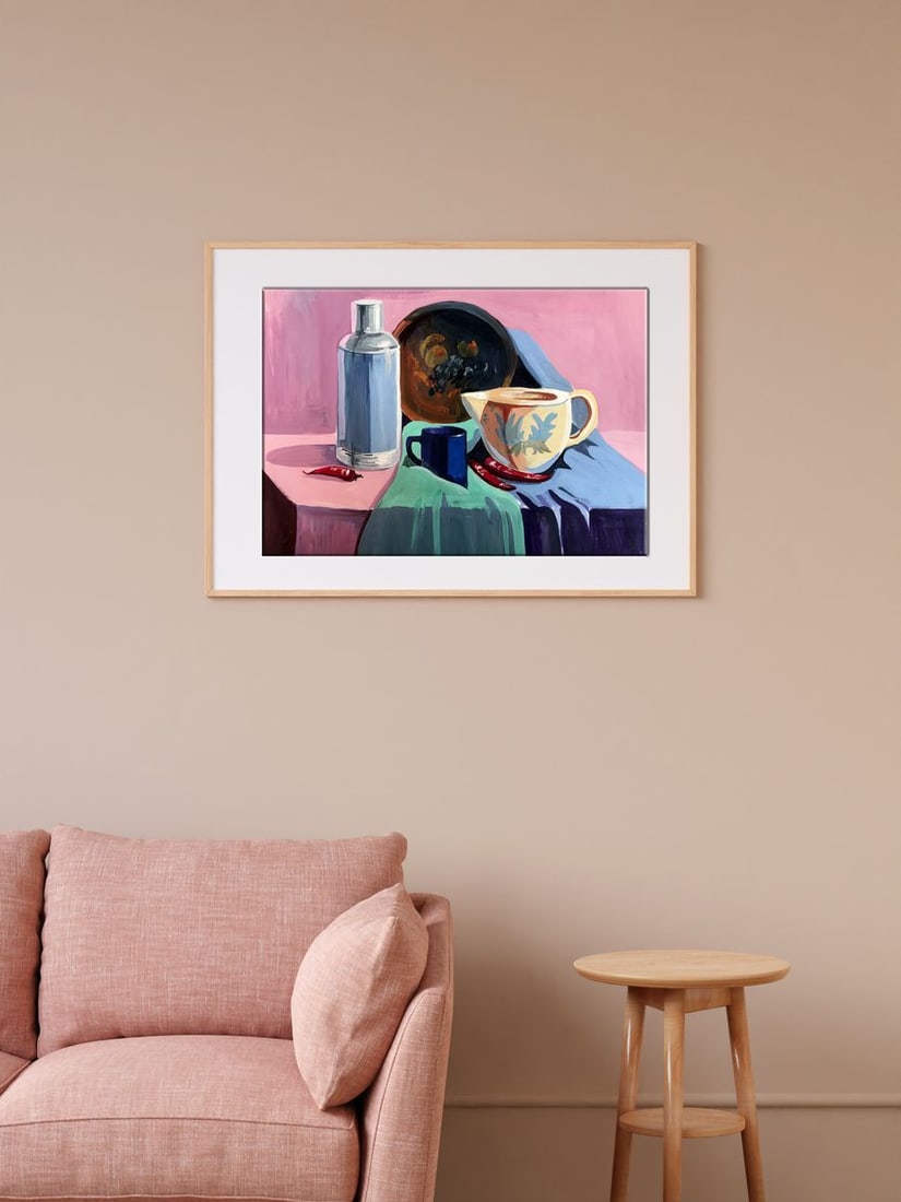 Gouache painting Tea Parties Unknown artist - 2