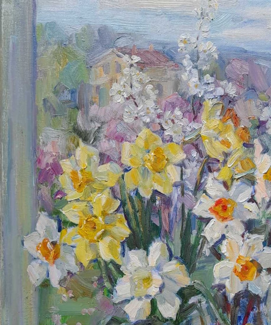 Oil painting daffodils Kovalenko Ivan Mikhailovich - 2