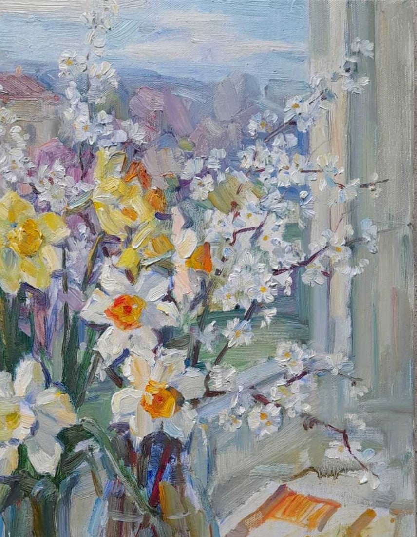 Oil painting daffodils Kovalenko Ivan Mikhailovich - 3