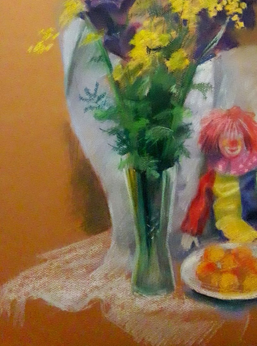 Pastel painting Still life with a clown Serdyuk Boris Petrovich - 4