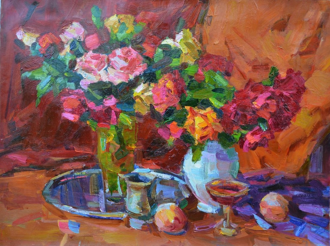 Oli painting Bouquets of roses Tepeta Miacheslav: Title: Oli painting Bouquets of roses Tepeta Miacheslav Description: NoTep 54 *** ABOUT THIS PAINTING *** * TITLE: "Bouquets of roses" * ARTISTS: Tepeta Miacheslav * SIZE: 60*80 cm/23.62x31.49 inches'