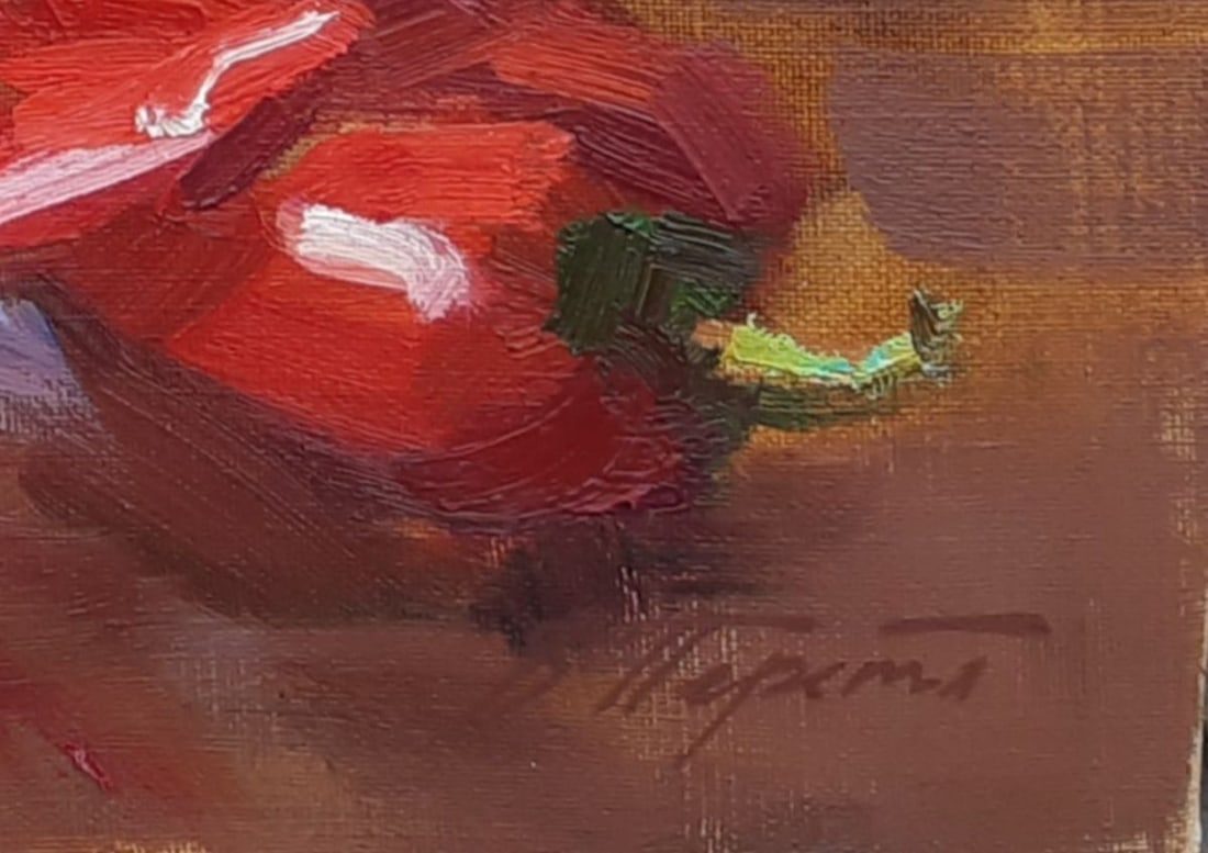 Oli painting Coffee pot and pepper Tepeta Miacheslav - 5
