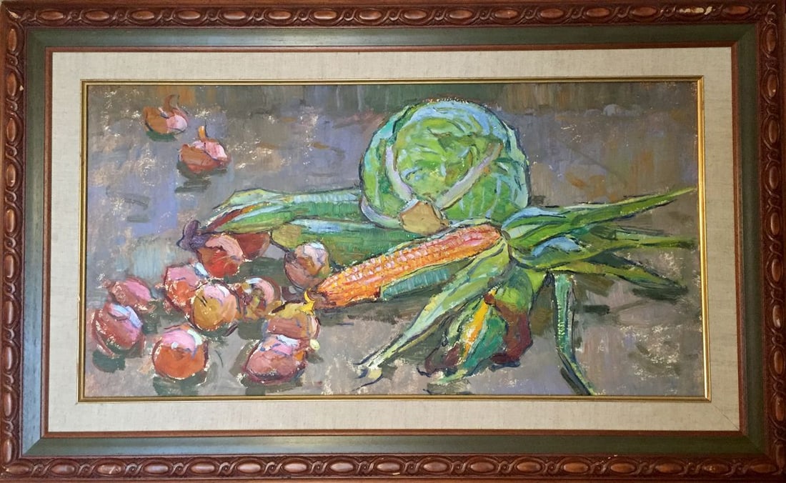 Oil painting Still life with corn Chehodar Vasyl: Title: Oil painting Still life with corn Chehodar Vasyl Description: NoGS 7