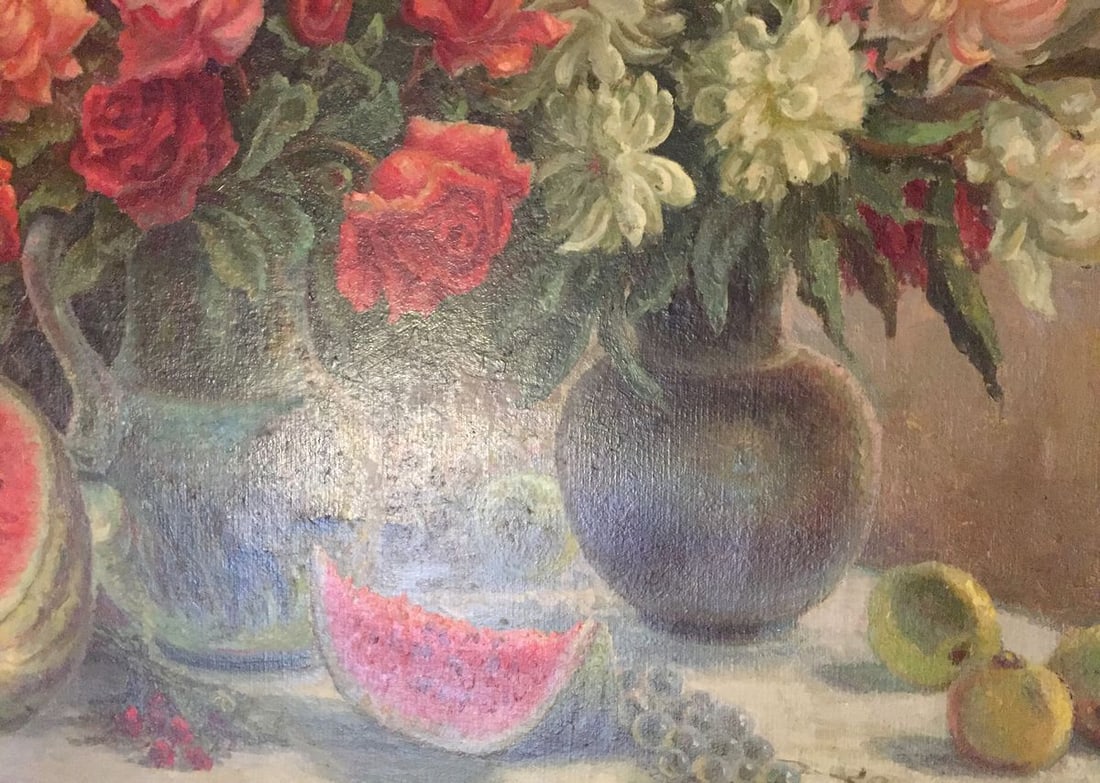 Oil painting Laid table - 2