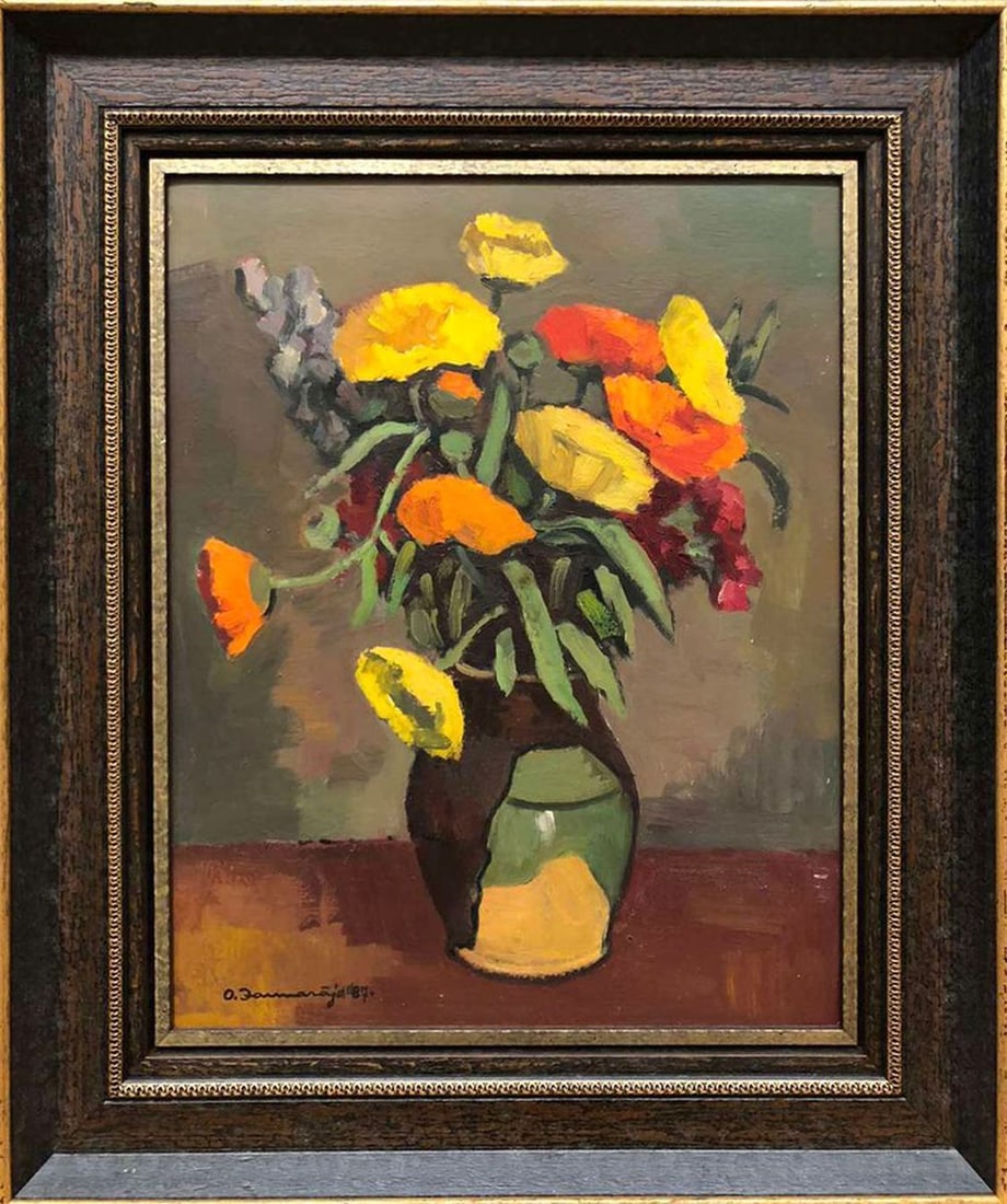 Oil painting Flowers Olgert Jaunarais: Title: Oil painting Flowers Olgert Jaunarais Description: NoGS 242