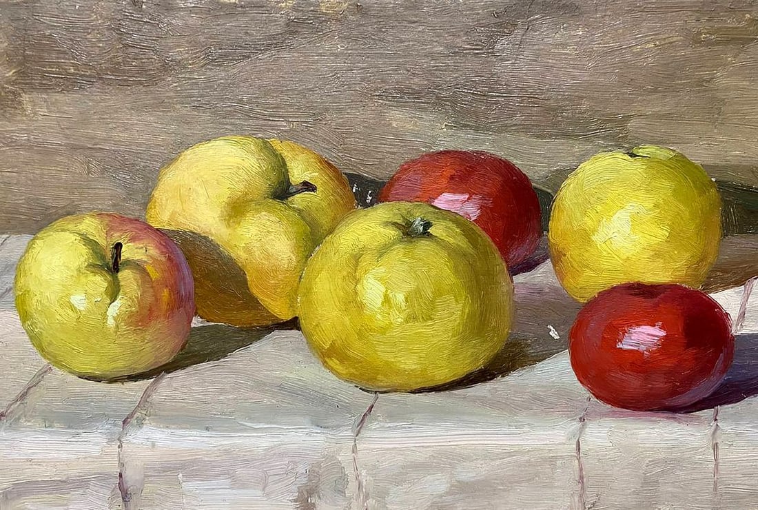 Oil painting Apples Unknown artist - 4
