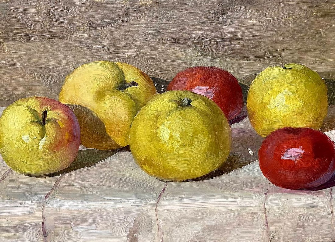 Oil painting Apples Unknown artist - 6