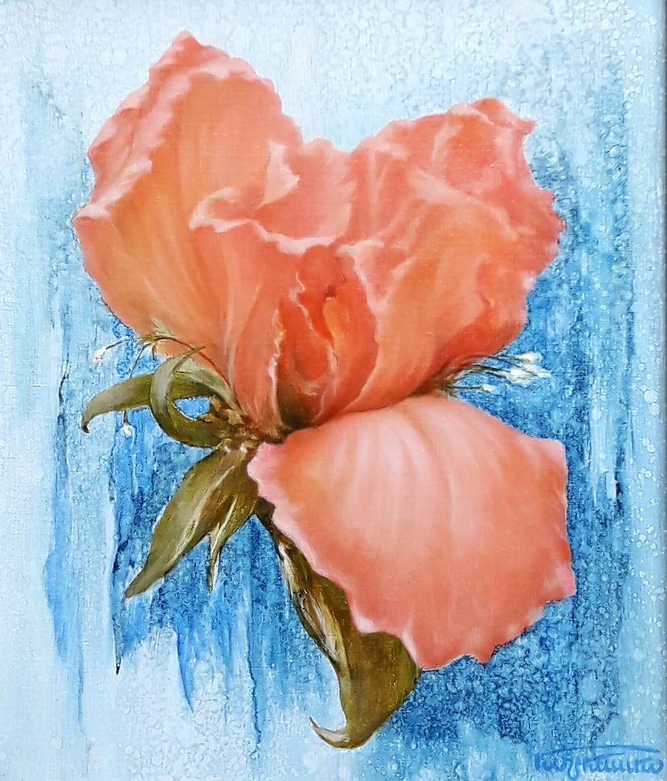 Oil painting Red flower Korkishko Vasily - 2