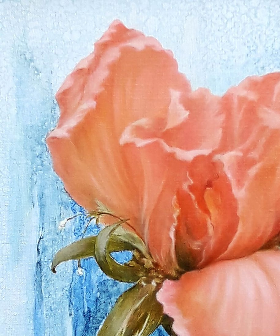 Oil painting Red flower Korkishko Vasily - 3