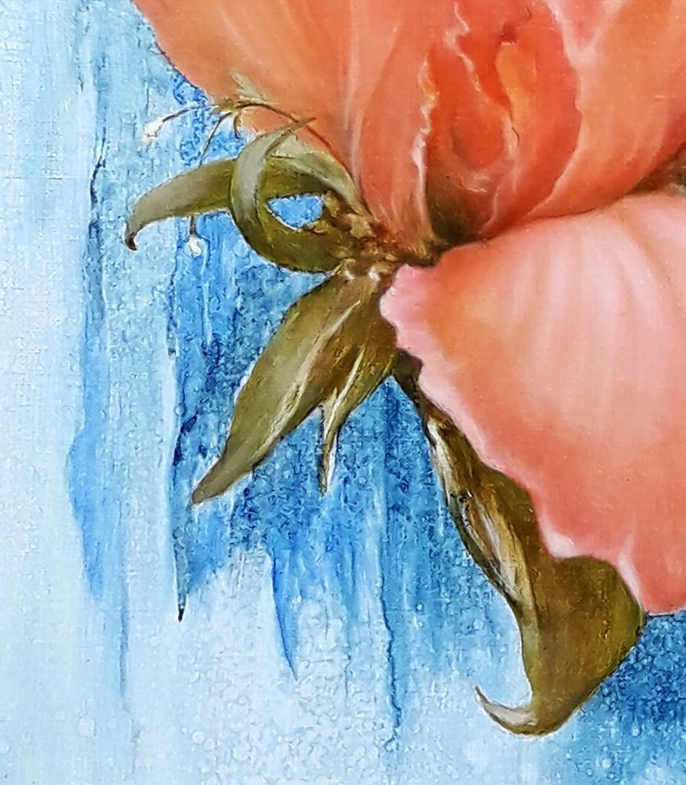 Oil painting Red flower Korkishko Vasily - 5