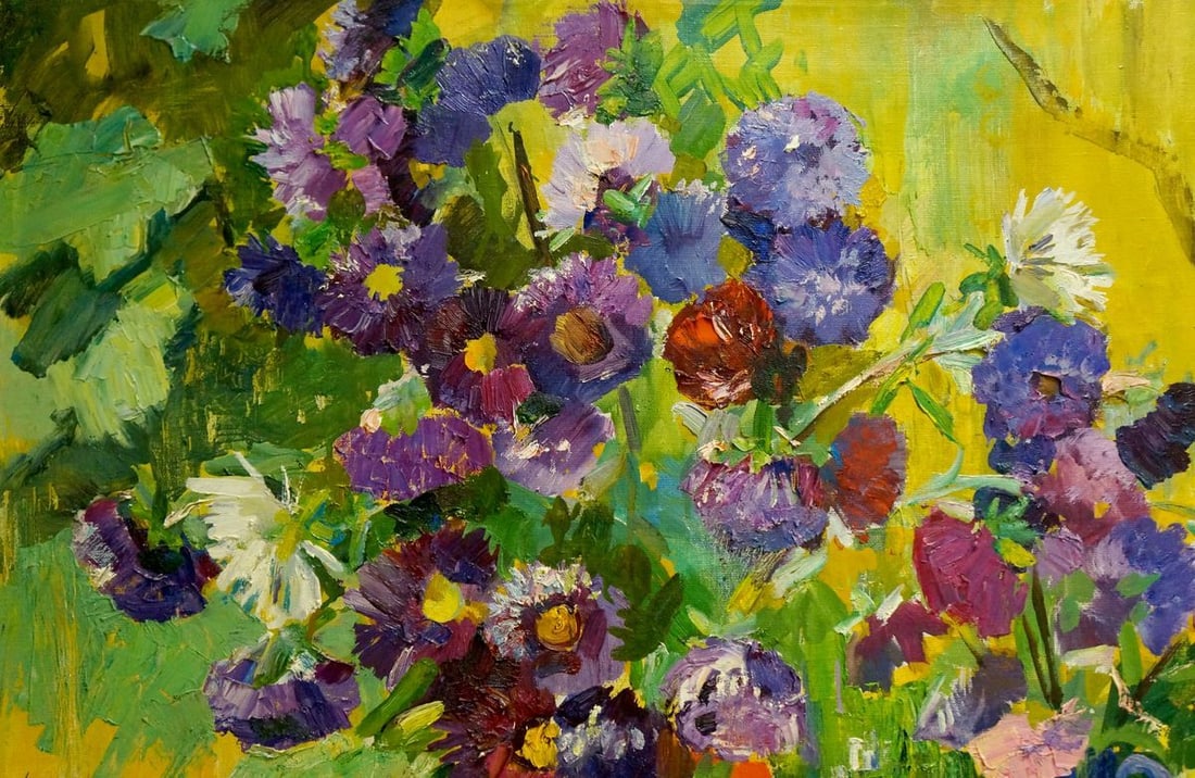 Oil painting Flowers and sweets Polyakova Lyudmila Valentinovna - 4