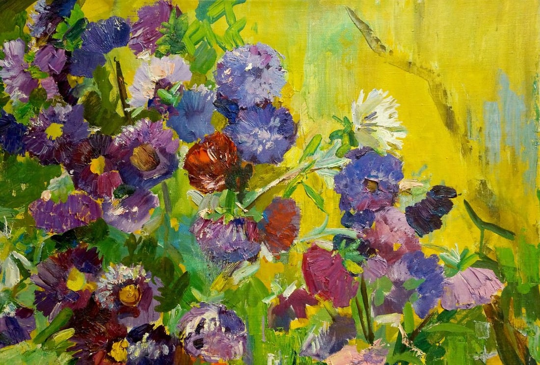 Oil painting Flowers and sweets Polyakova Lyudmila Valentinovna - 5
