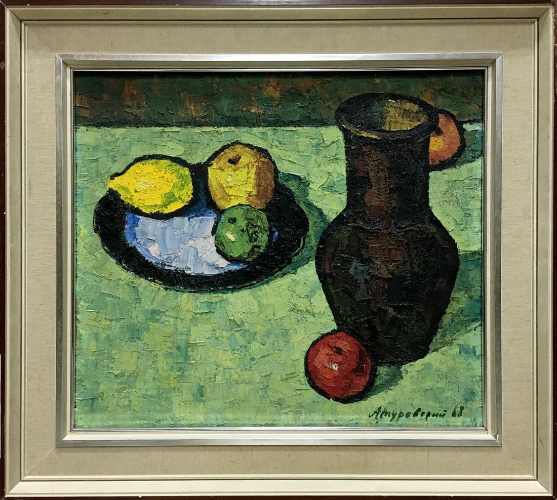 Oil painting Still life Turovsky Anatoly Saulovich: Title: Oil painting Still life Turovsky Anatoly Saulovich Description: NoVern 807 *** ABOUT THIS PAINTING *** * TITLE: "Still life" * ARTISTS: Turovsky Anatoly Saulovich * SIZE: 48x44 cm/'18.89x17.32 