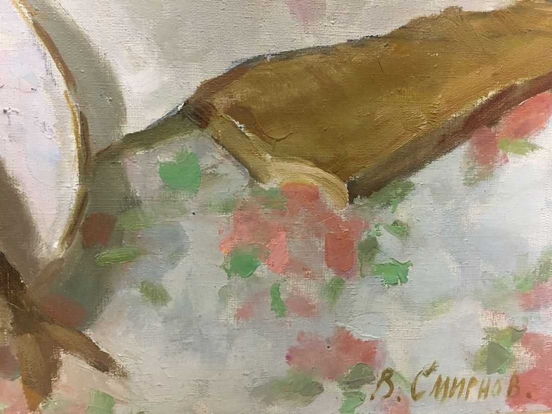 Oil painting Still life with salmon Smirnov Valentin Sergeevich - 5