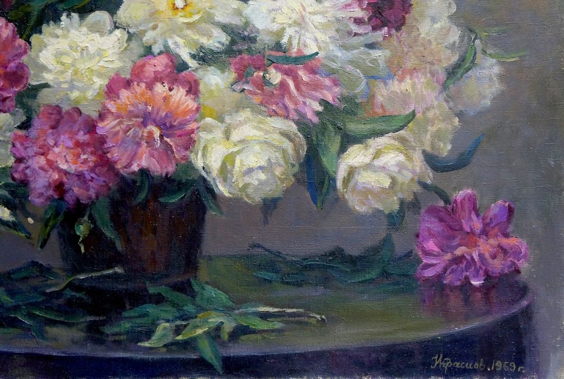 Oil painting Bouquet of flowers Krasnov N.G. - 5
