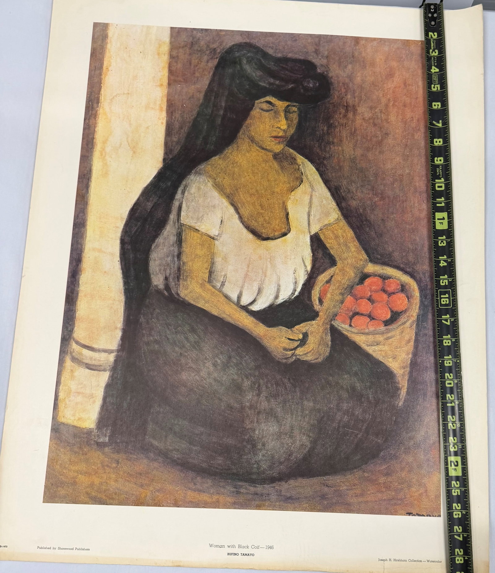 Rufino Tamayo, "Woman with Black Cowl", 1946, Joseph H. Hirshhorn Collection - Watercolor, Publis... - 6