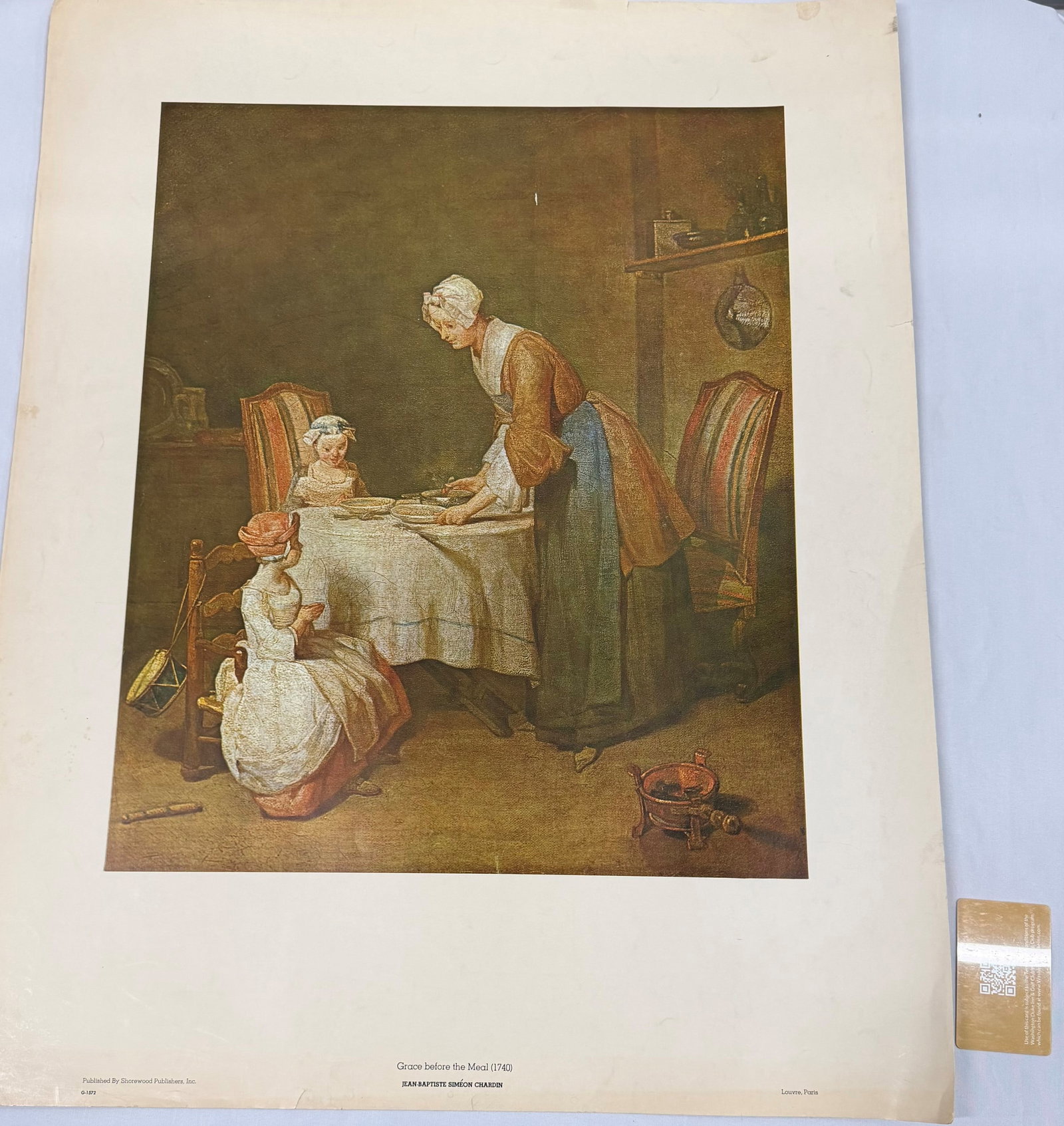 Jean-Baptiste Siméon Chardin, "Grace before the Meal (1740)", Shorewood Publishers Inc. - 2