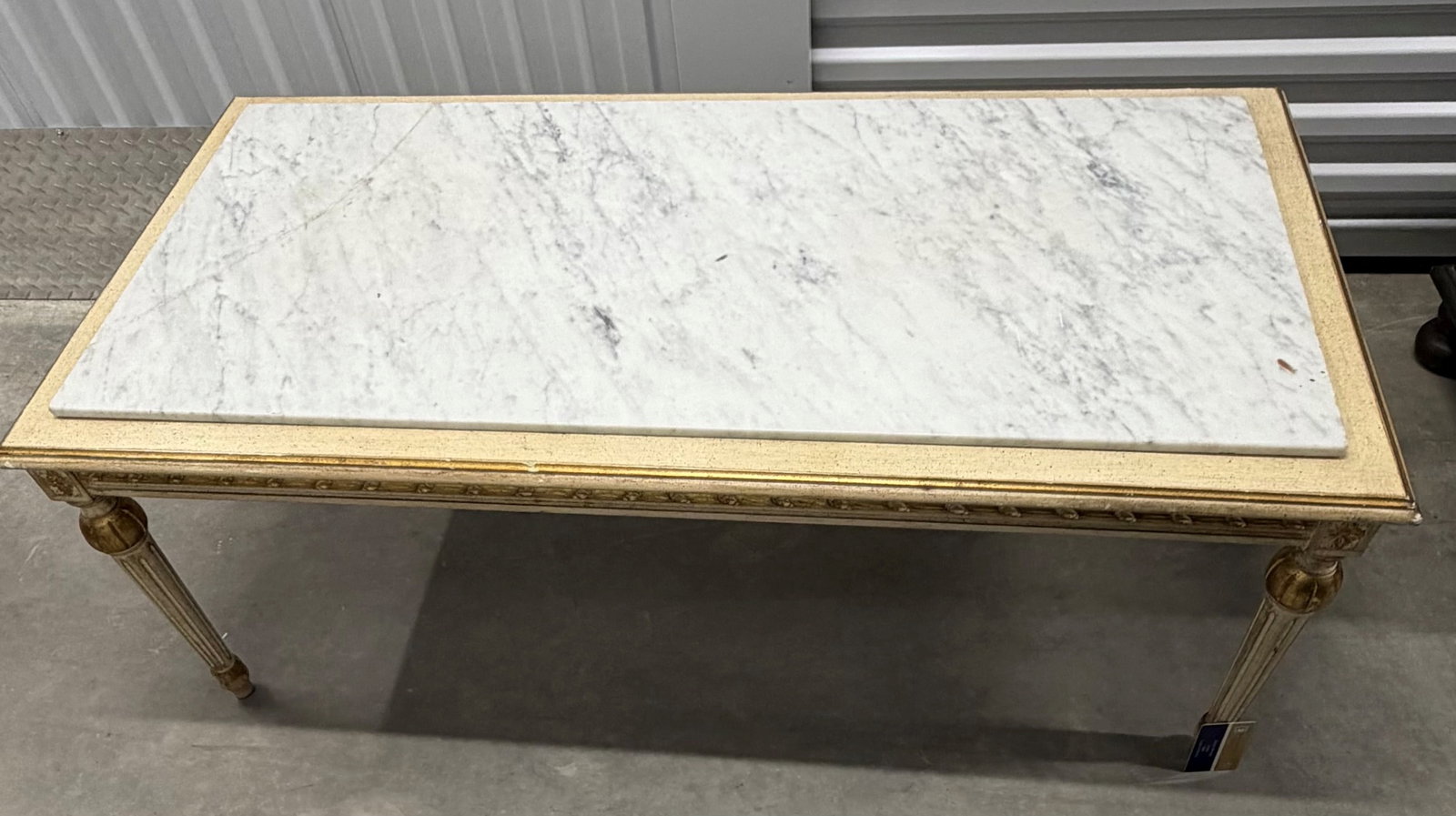 Italian Neoclassical Style Giltwood and Marble Console Table - 7
