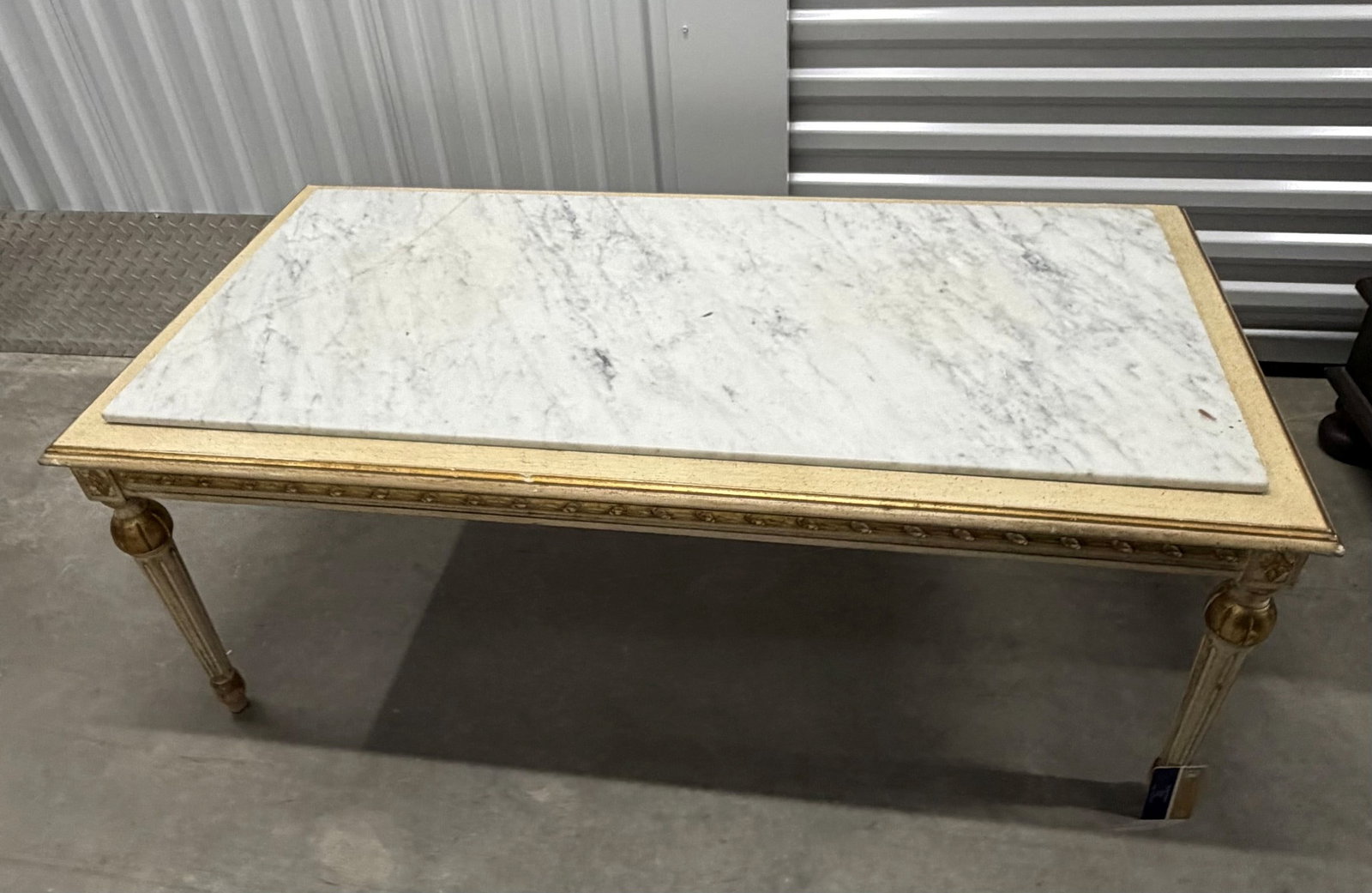 Italian Neoclassical Style Giltwood and Marble Console Table - 9