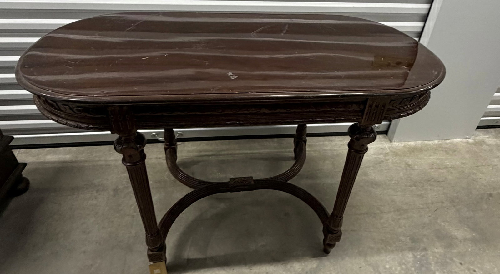 Carved Regency-Style Mahogany Side Table - 4