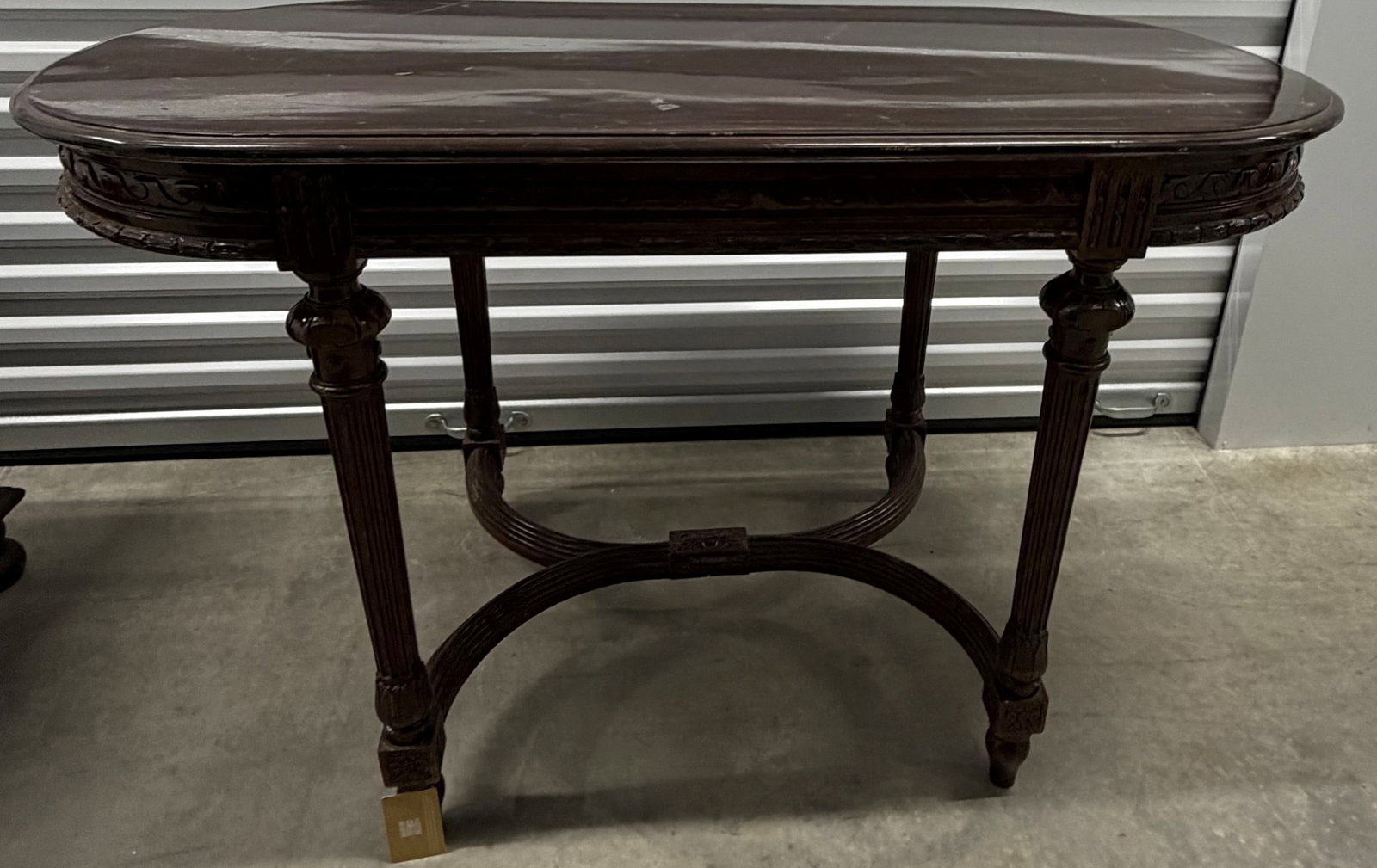 Carved Regency-Style Mahogany Side Table - 5