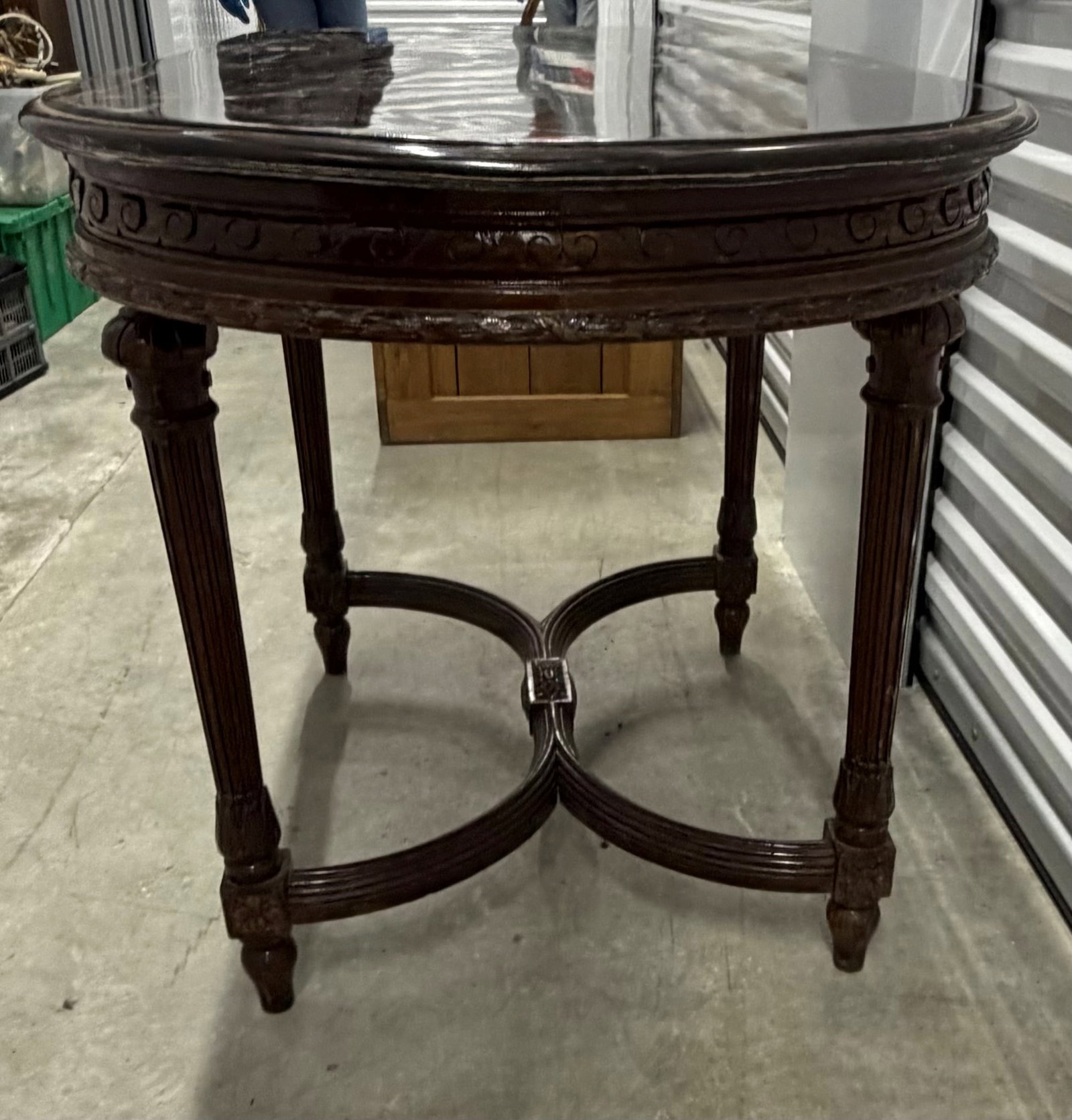 Carved Regency-Style Mahogany Side Table - 6