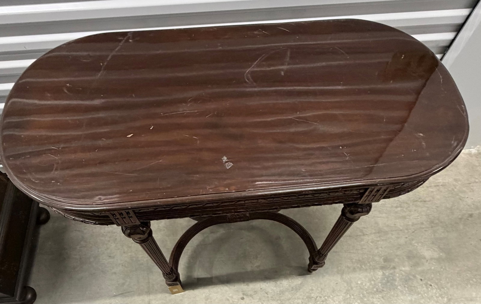 Carved Regency-Style Mahogany Side Table - 8