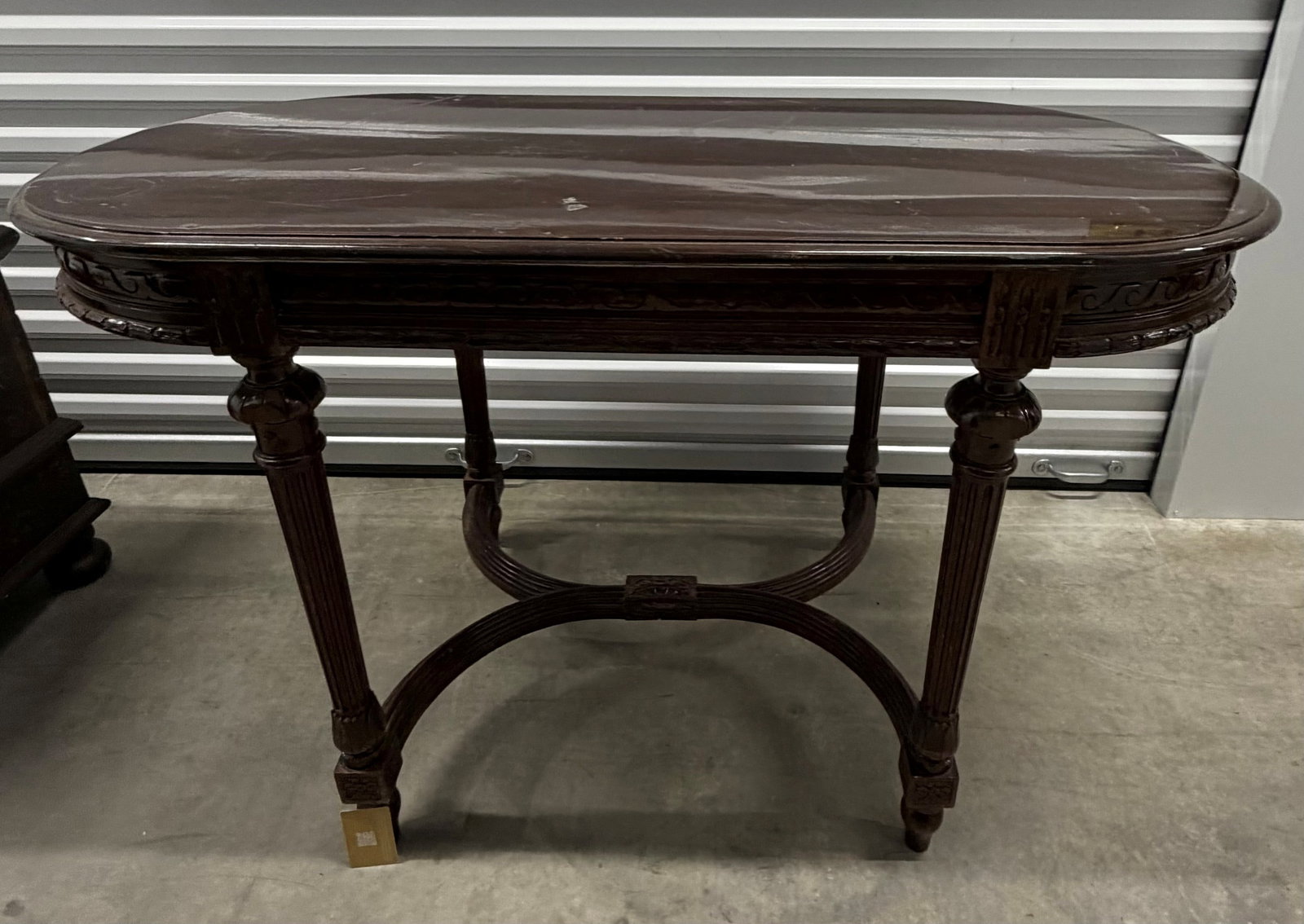 Carved Regency-Style Mahogany Side Table - 9