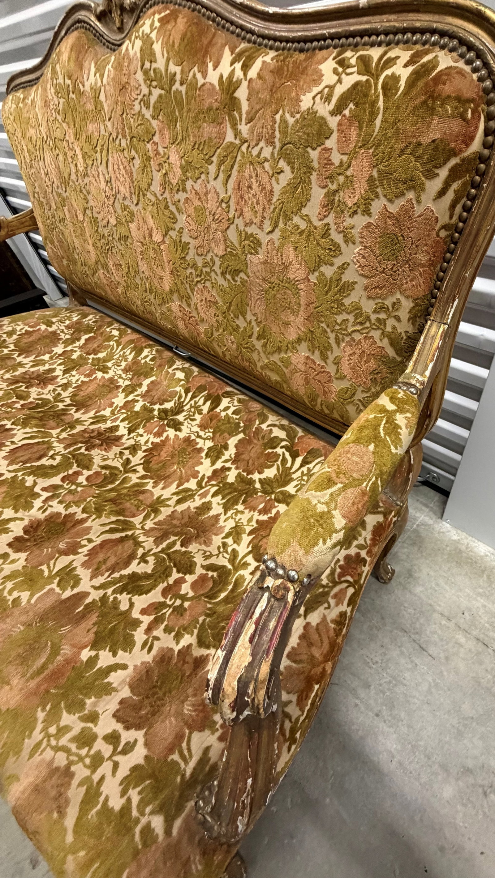 French Provincial Style Giltwood Settee by W. & J. Sloane - 8